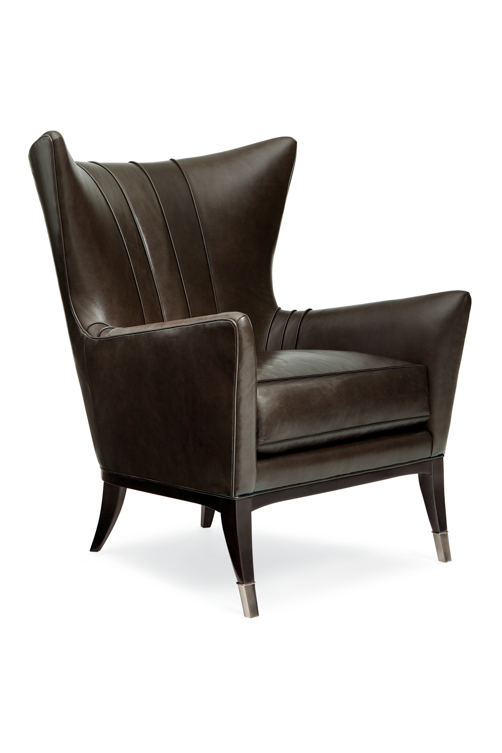 Brown Leather Wingback Chair | Caracole So Welt Done | Caracole.eu.com