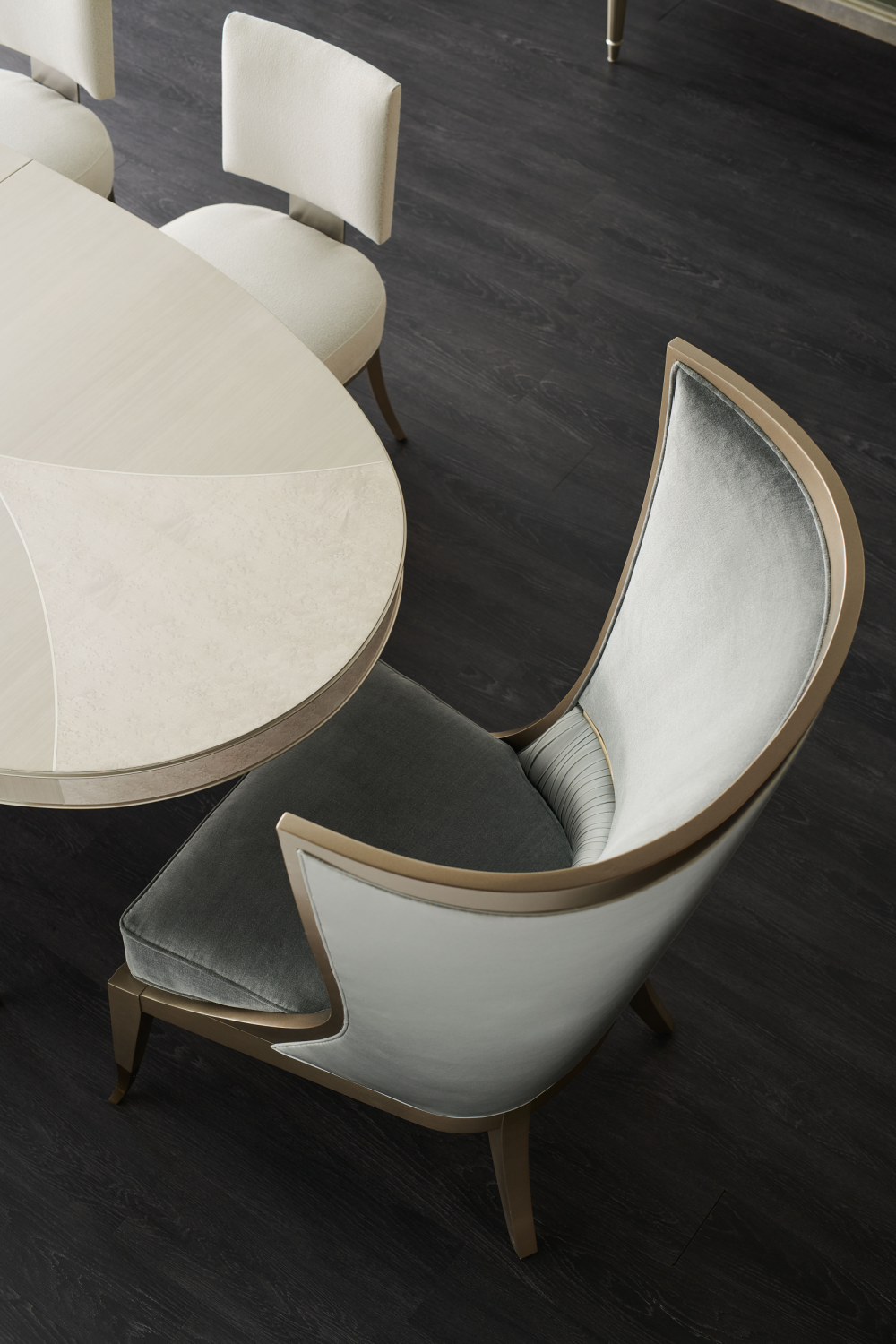 Gray Modern Wingback Chair | Caracole Pop Your Collar | Caracole.eu.com