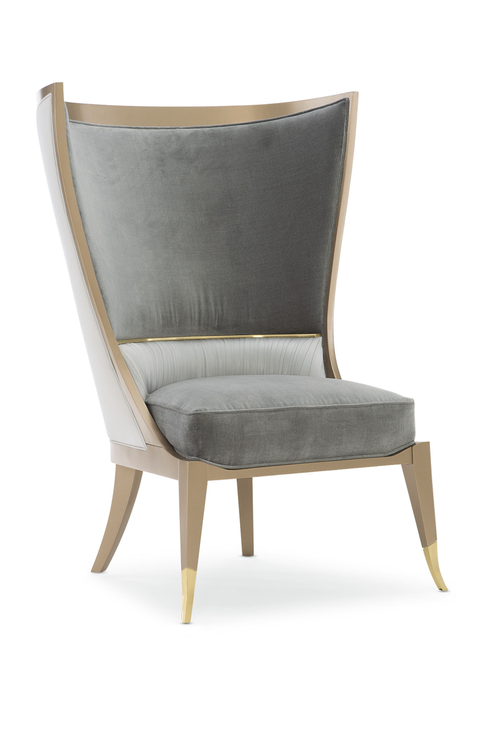 Gray Modern Wingback Chair | Caracole Pop Your Collar | Caracole.eu.com