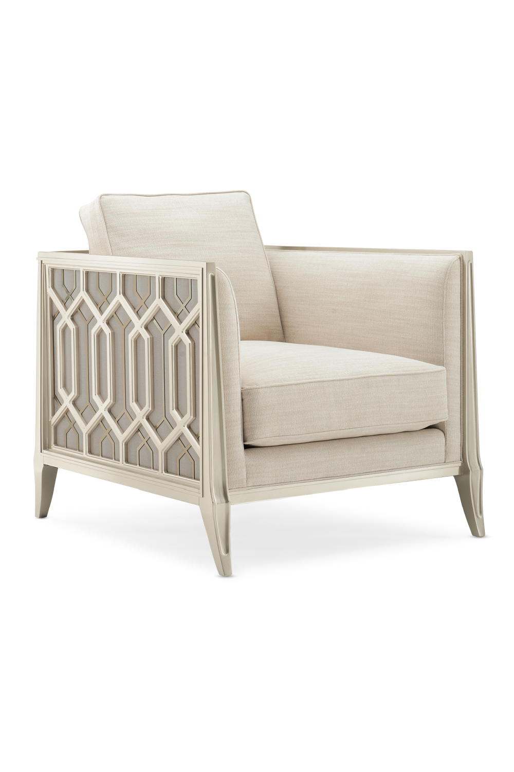 Carved Metal Lounge Chair | Caracole Just Duet | Caracole.eu.com