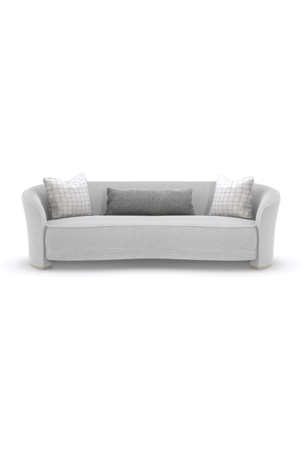 Light Gray Curved Sofa | Caracole Ahead Of The Curve | Caracole.eu.com