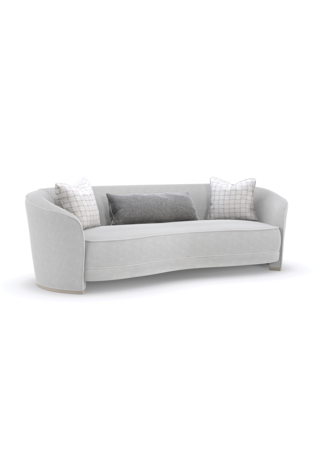 Light Gray Curved Sofa | Caracole Ahead Of The Curve | Caracole.eu.com