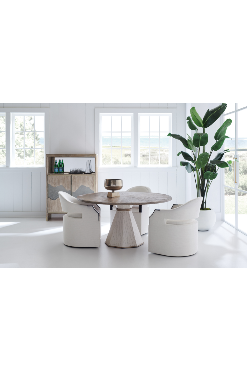 White Modern Accent Chair | Caracole Dinner Roll | Caracole.eu.com