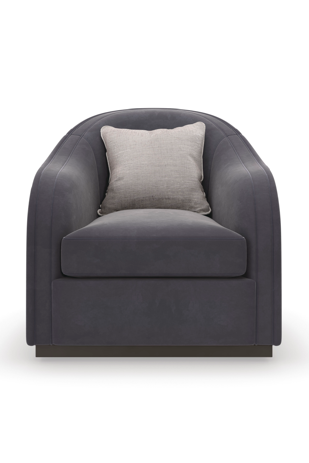 Dark Gray Velvet Club Chair | Caracole Eclipse | Caracole.eu.com