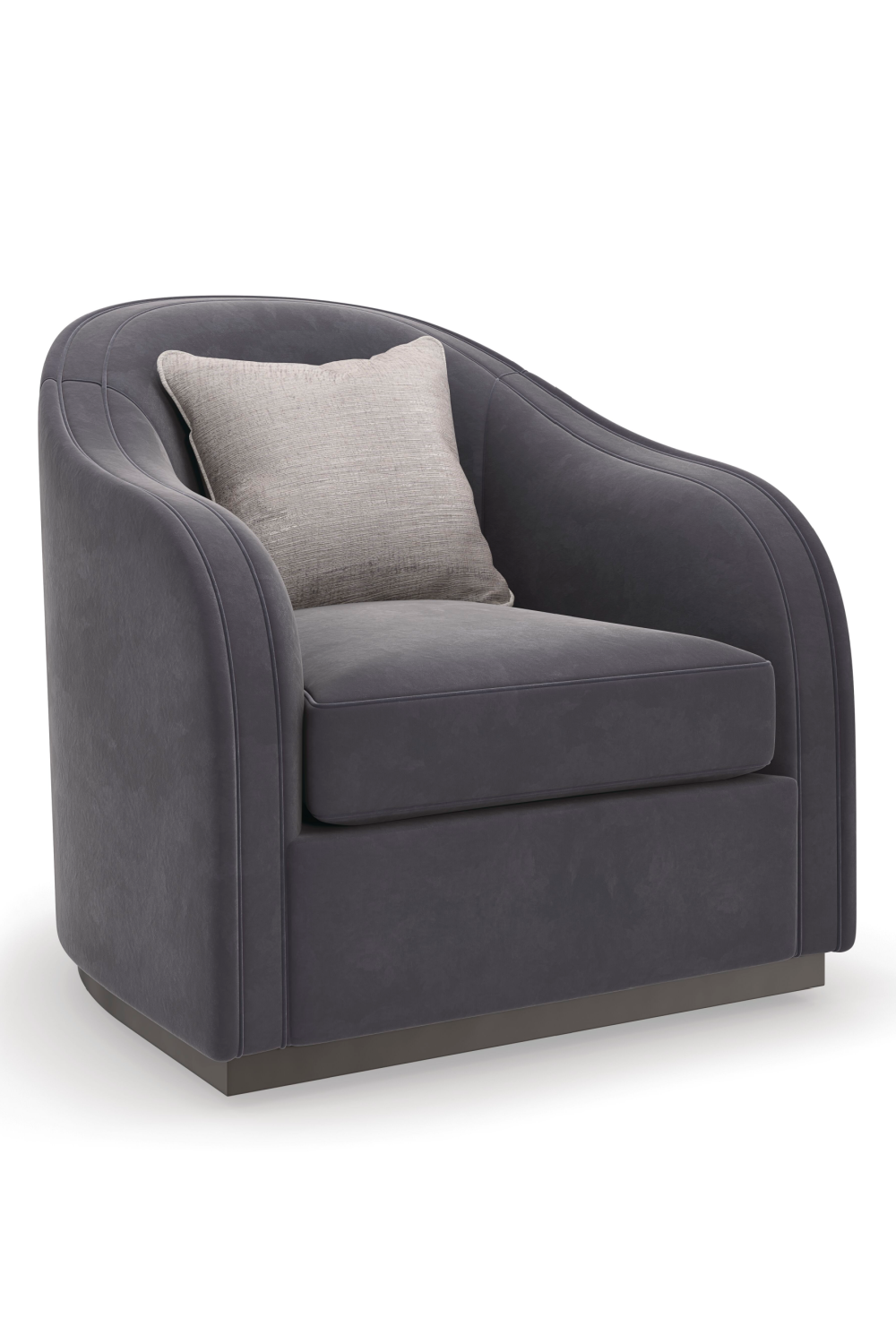 Dark Gray Velvet Club Chair | Caracole Eclipse | Caracole.eu.com