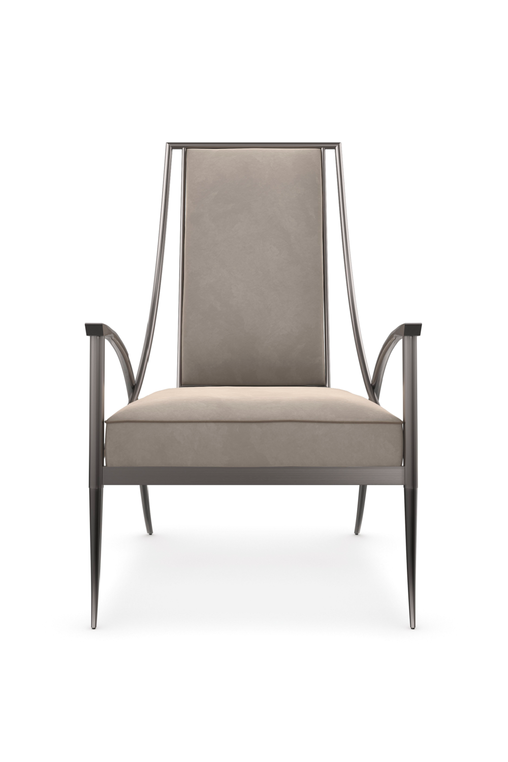 Smoked Stainless Steel Armchair | Caracole Mantis | Caracole.eu.com