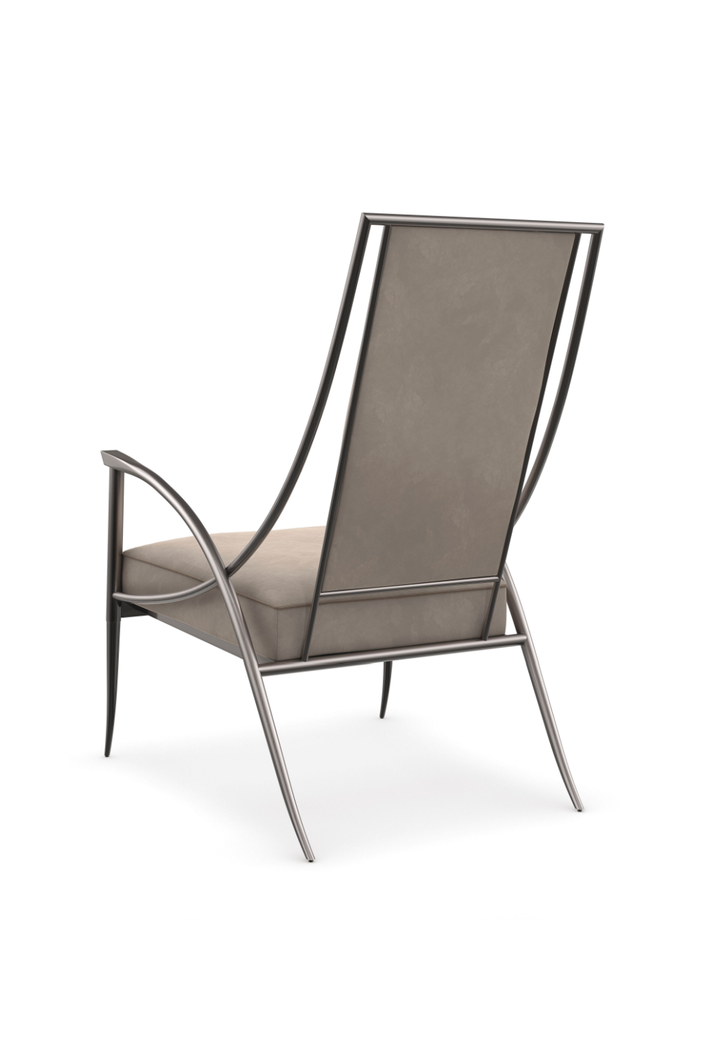 Smoked Stainless Steel Armchair | Caracole Mantis | Caracole.eu.com