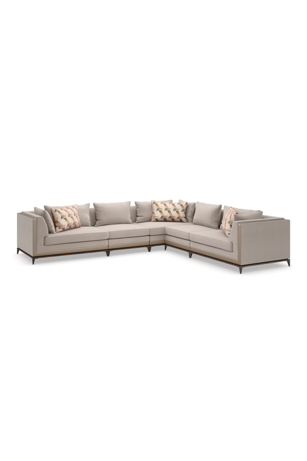 Taupe Modern Sectional Sofa | Caracole Archipelago | Caracole.eu.com