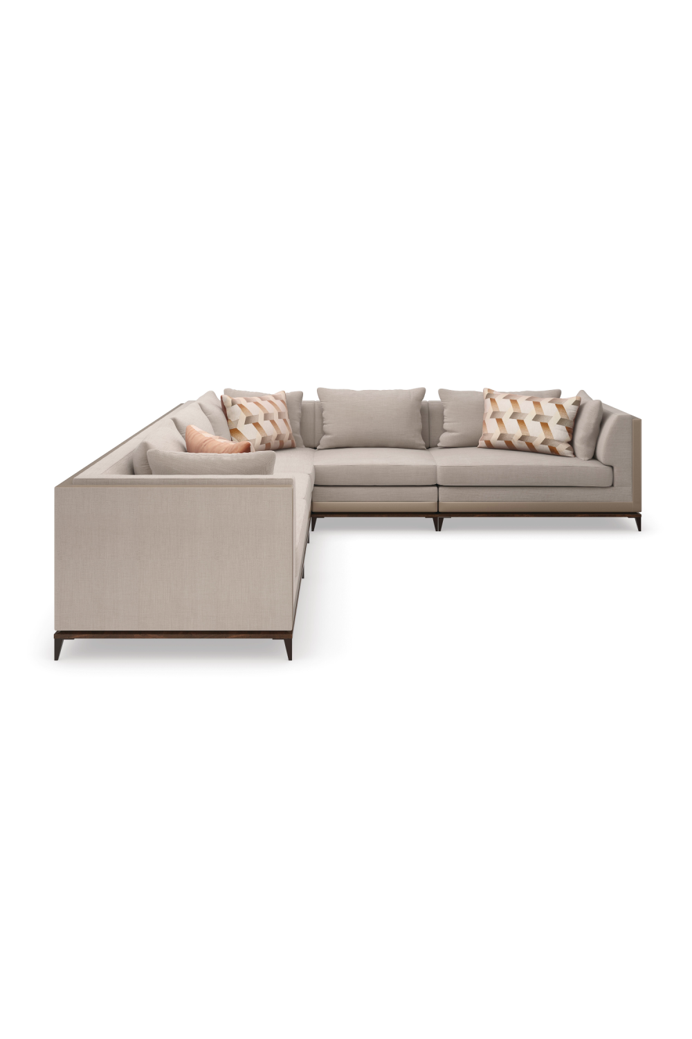 Taupe Modern Sectional Sofa | Caracole Archipelago | Caracole.eu.com