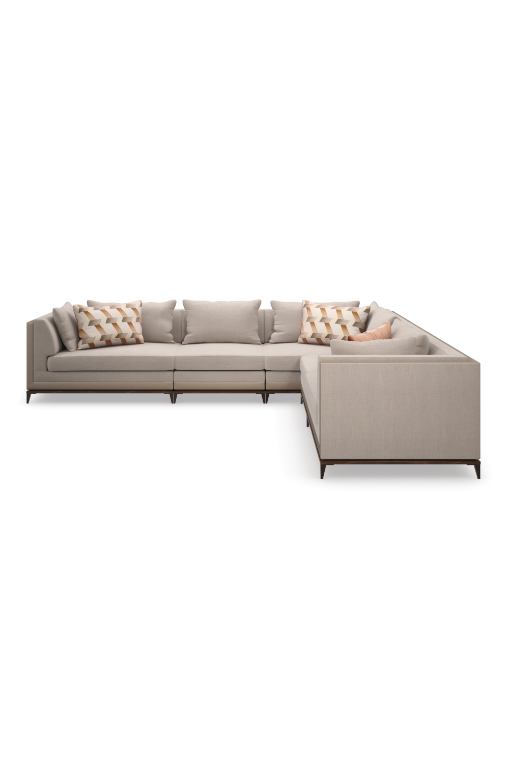 Taupe Modern Sectional Sofa | Caracole Archipelago | Caracole.eu.com