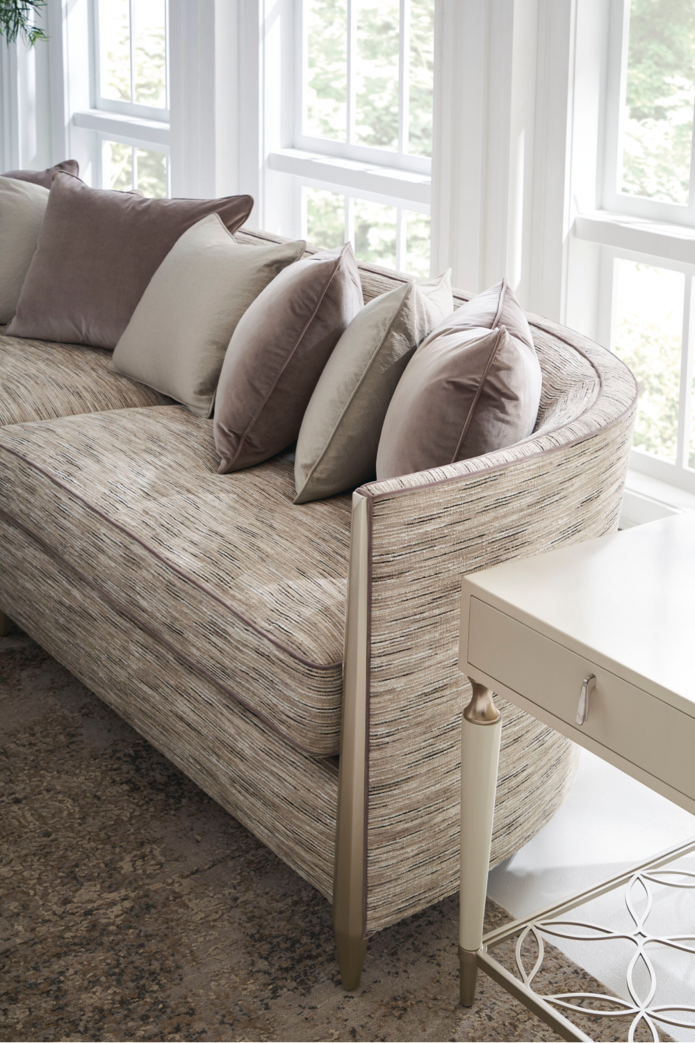 Cream Chenille Sofa | Caracole Limitless | Caracole.eu.com