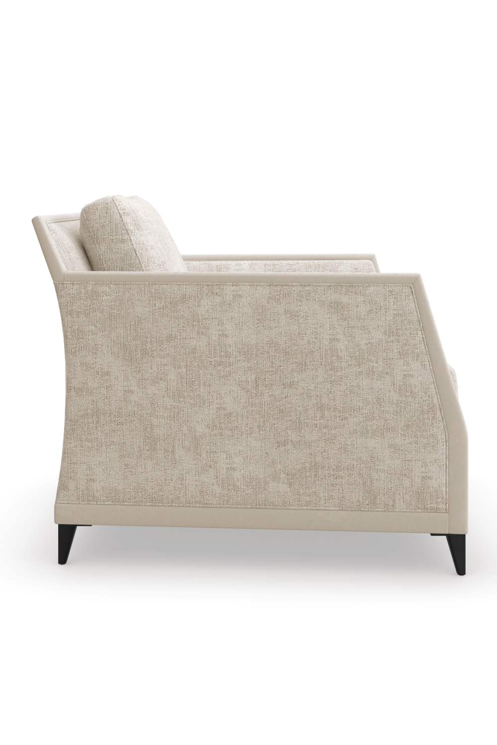 Beige Chenille Lounge Chair | Caracole Limitless | Caracole.eu.com