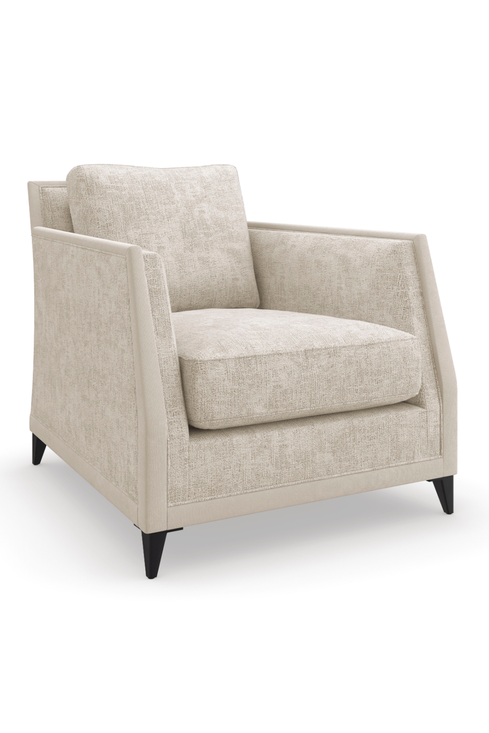 Beige Chenille Lounge Chair | Caracole Limitless | Caracole.eu.com