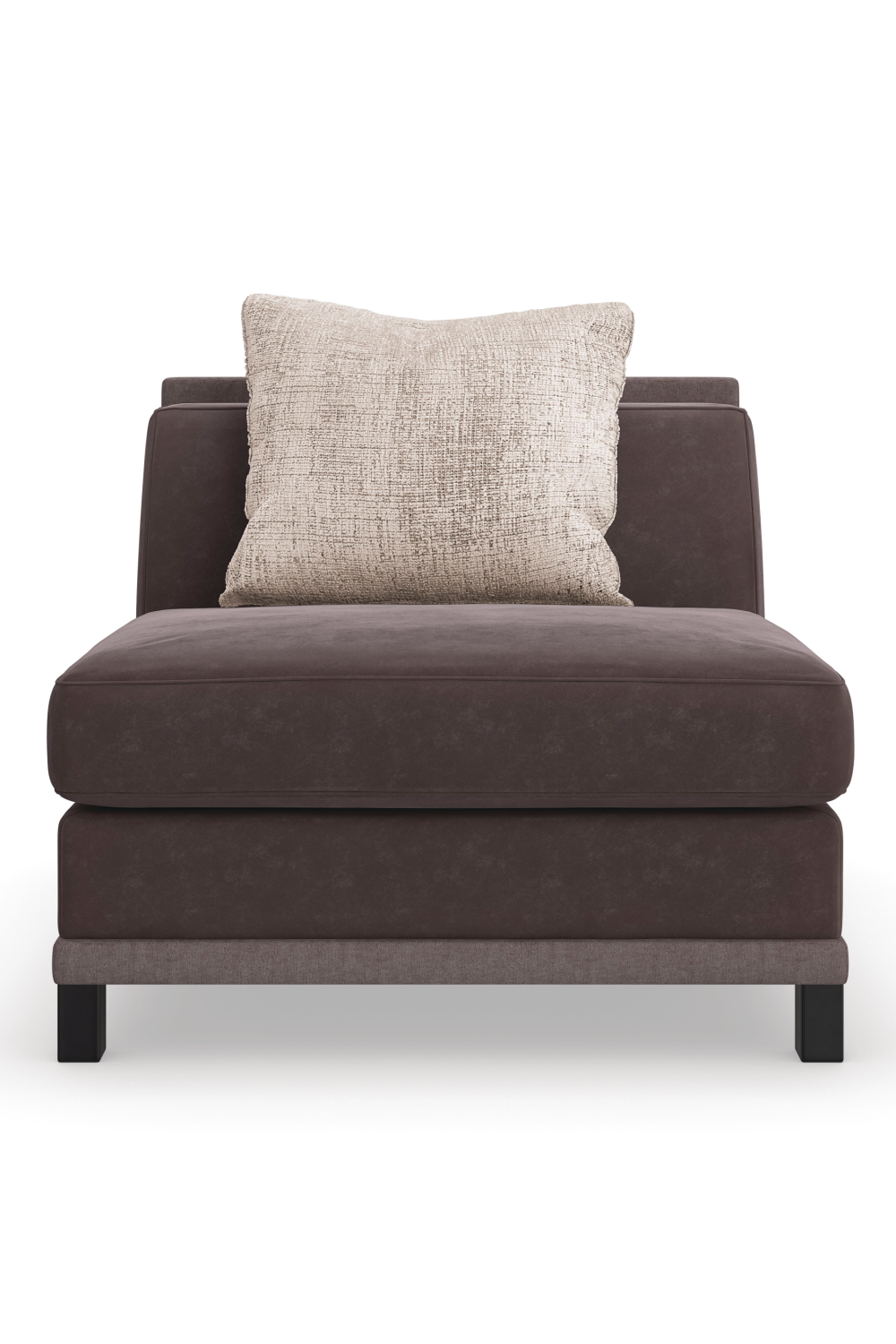 Brown Upholstered Sectional Chair | Caracole Tuxedo | Caracole.eu.com
