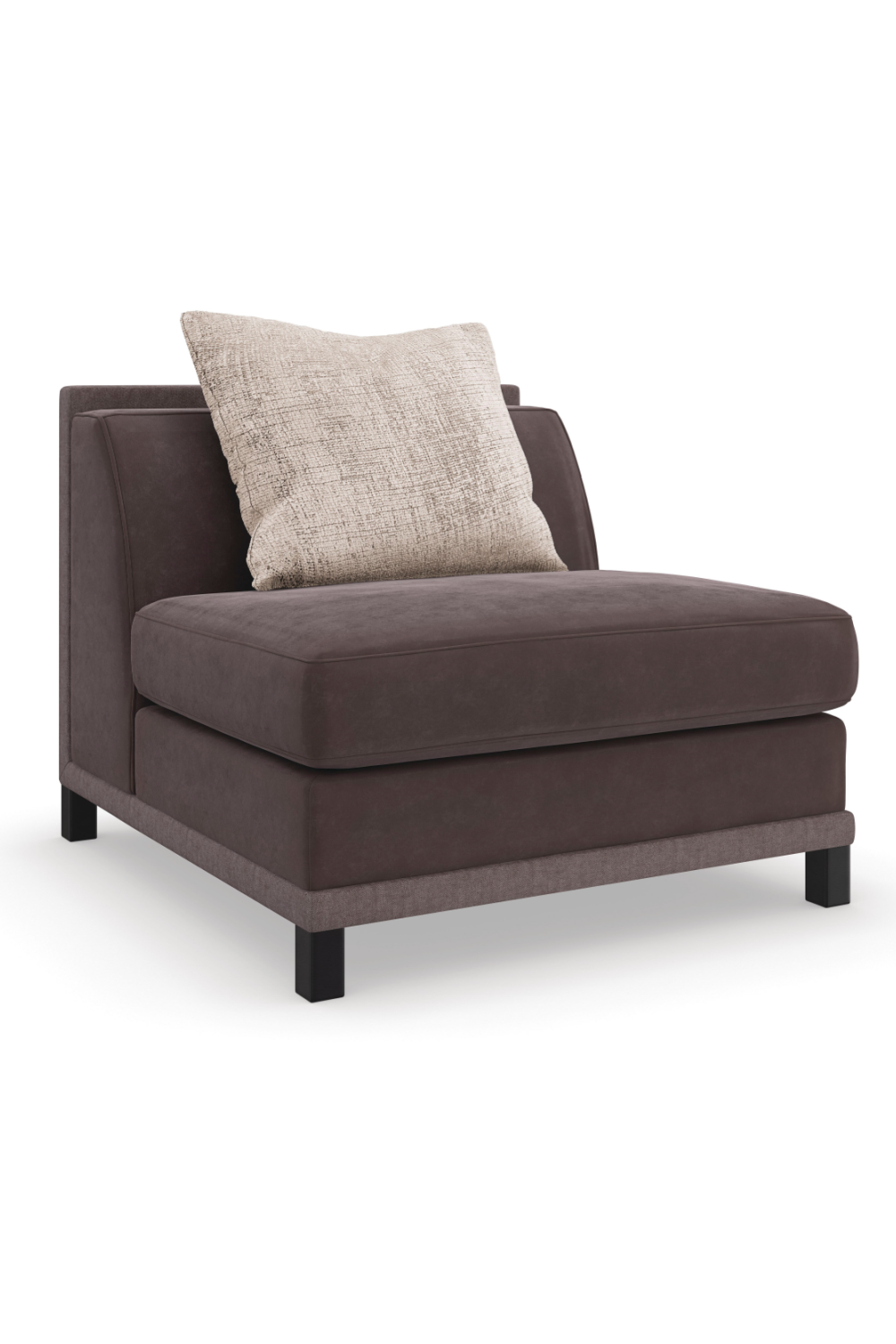 Brown Upholstered Sectional Chair | Caracole Tuxedo | Caracole.eu.com