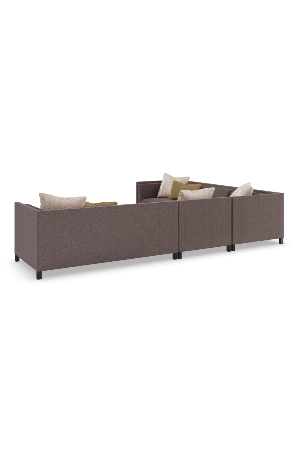 Brown Upholstered Sectional Chair | Caracole Tuxedo | Caracole.eu.com