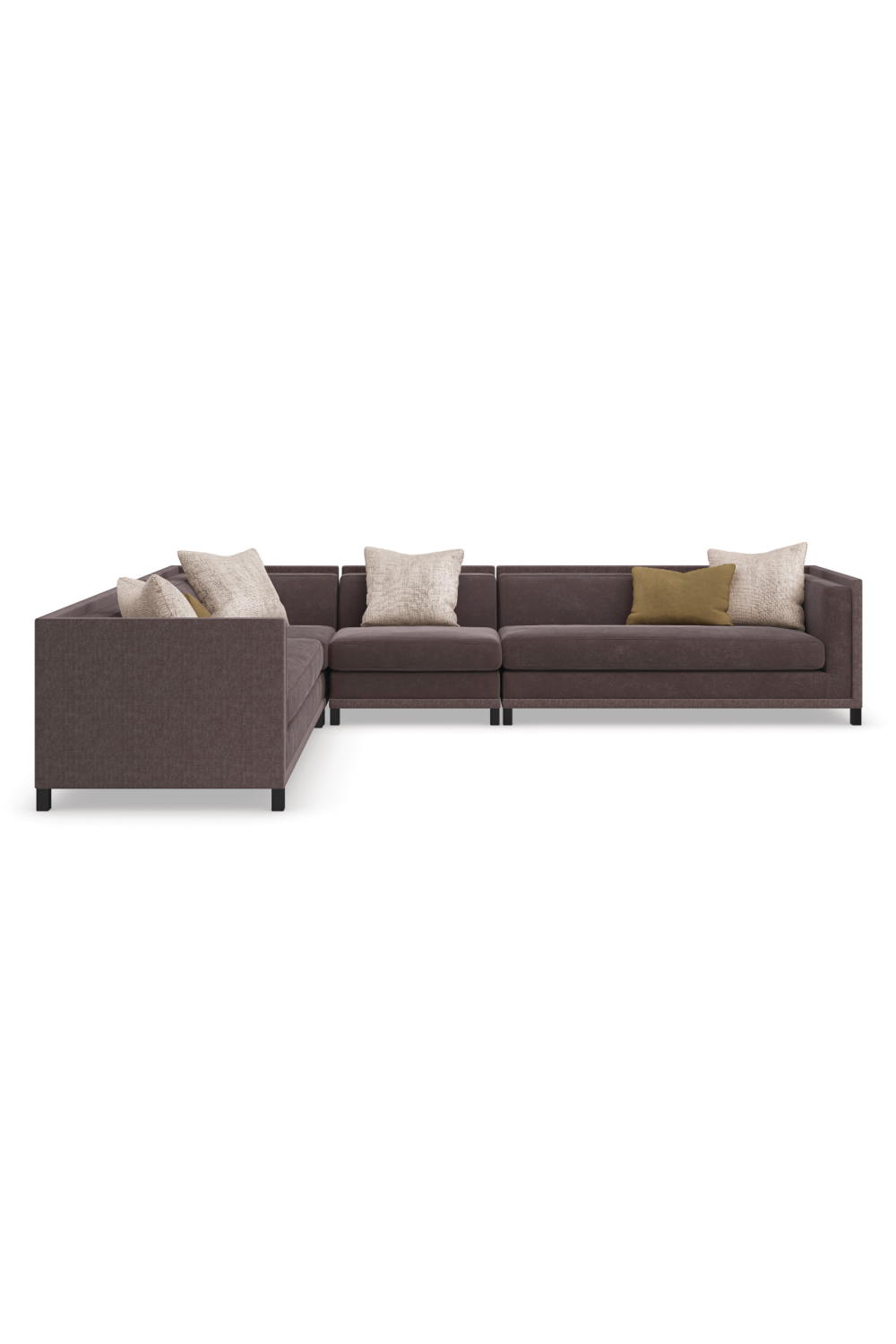 Brown Upholstered Sectional Chair | Caracole Tuxedo | Caracole.eu.com