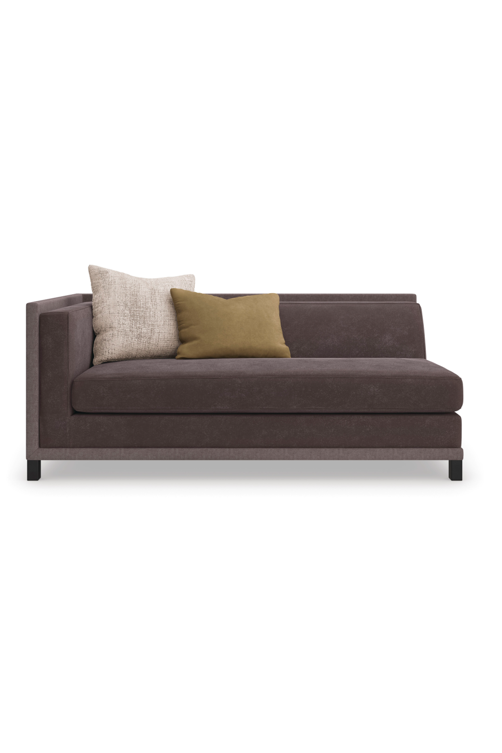 Brown Upholstered Sectional Chair | Caracole Tuxedo | Caracole.eu.com