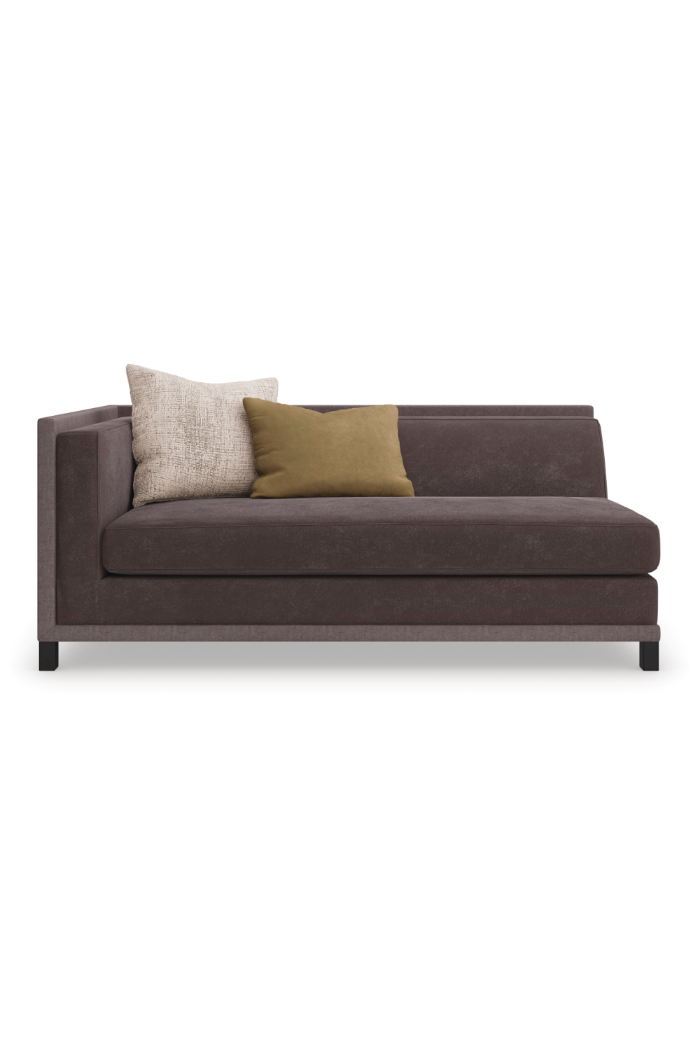 Brown Upholstered Sectional Chair | Caracole Tuxedo | Caracole.eu.com