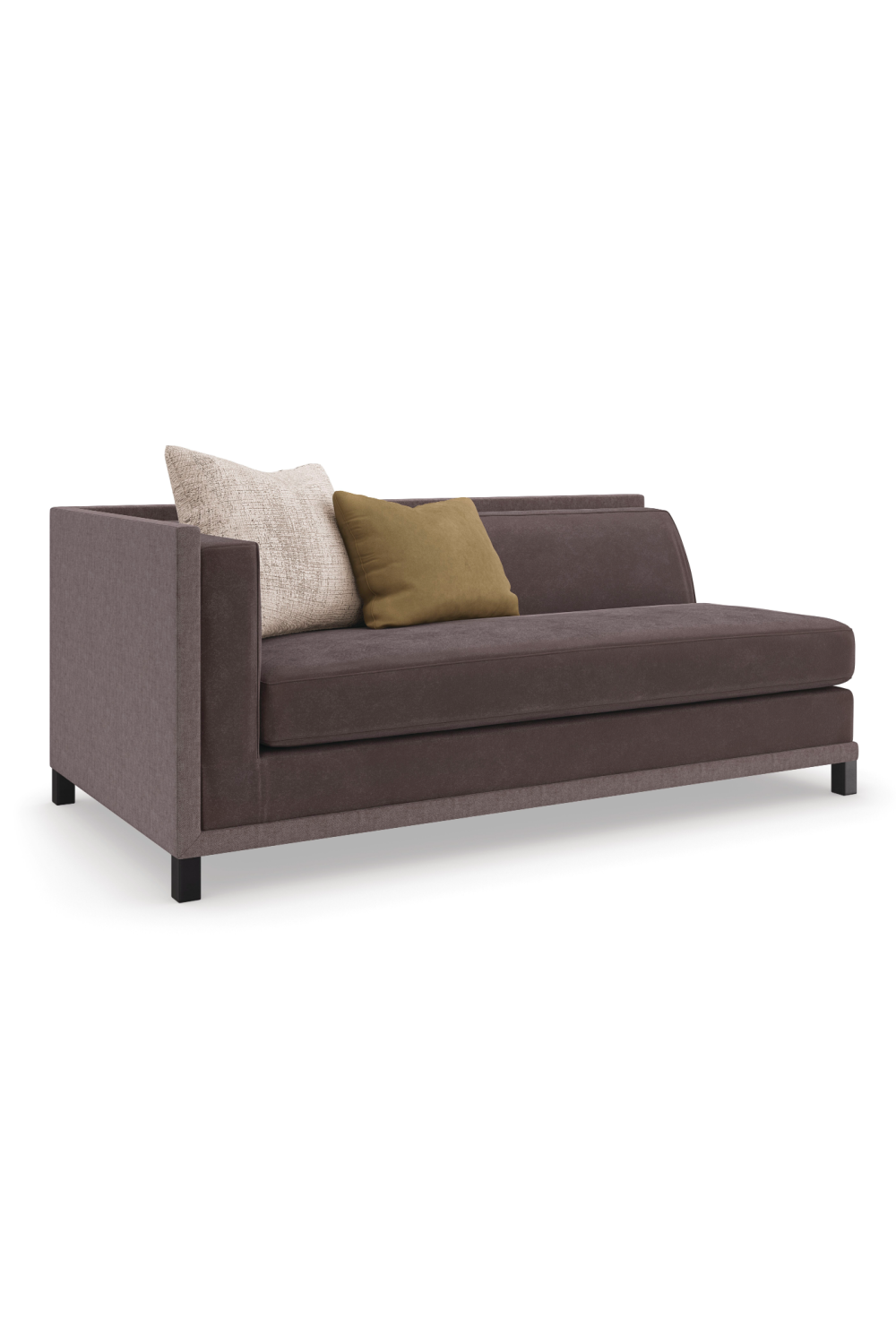Brown Upholstered Sectional Chair | Caracole Tuxedo | Caracole.eu.com