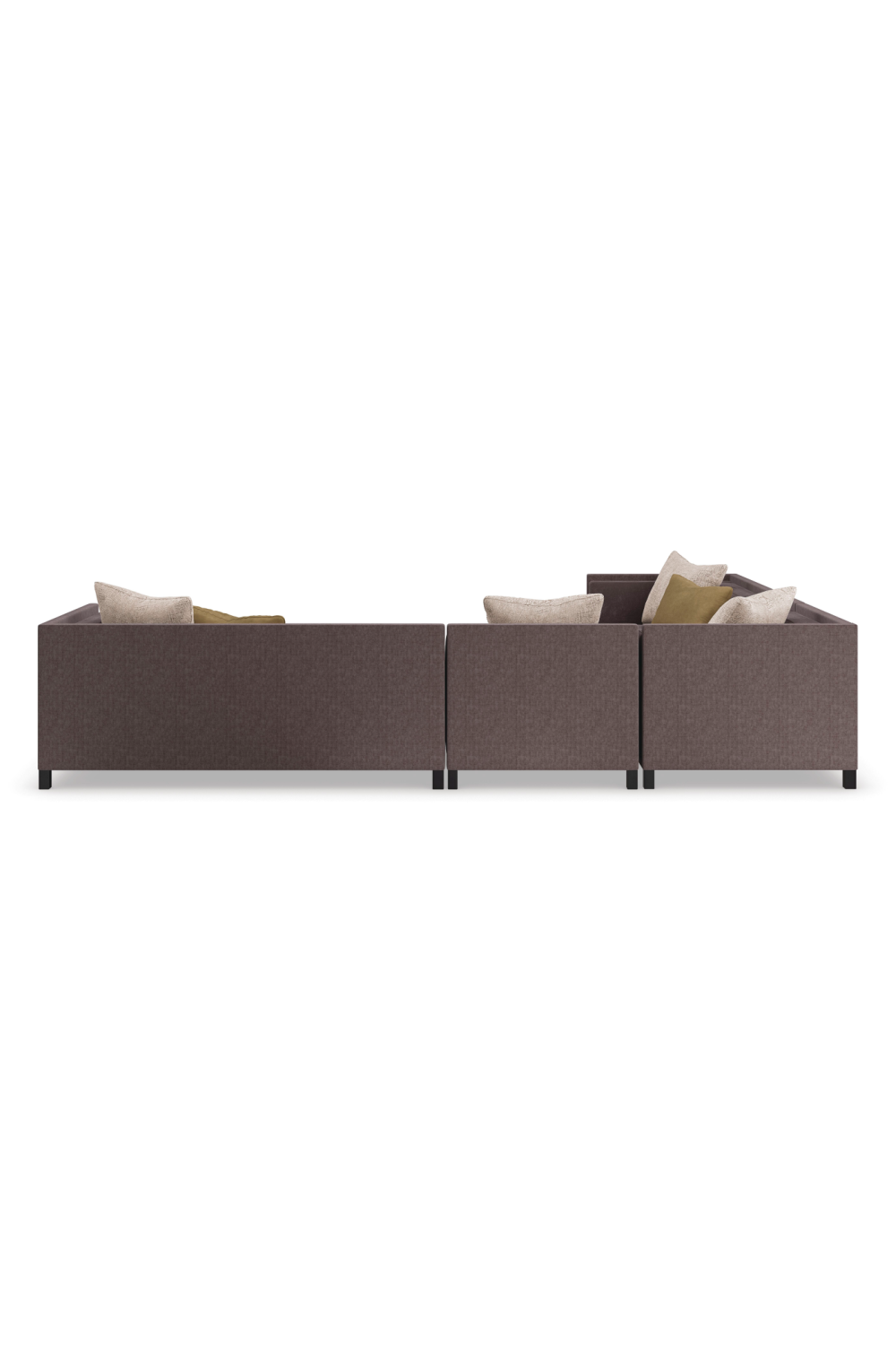 Brown Upholstered Sectional Chair | Caracole Tuxedo | Caracole.eu.com