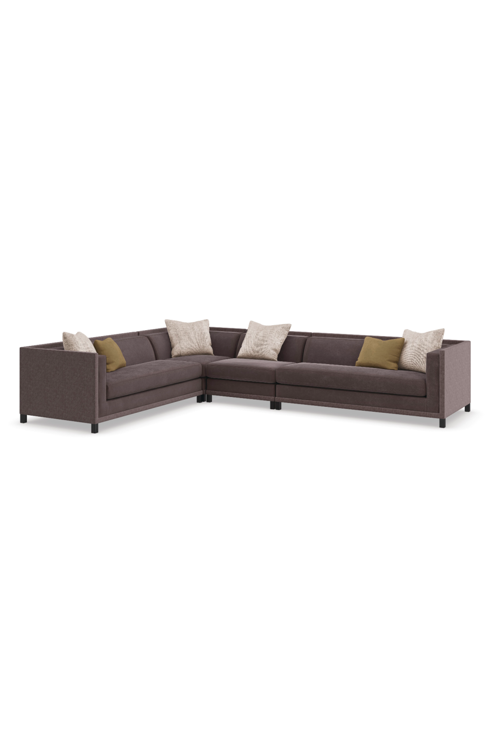 Brown Upholstered Sectional Chair | Caracole Tuxedo | Caracole.eu.com