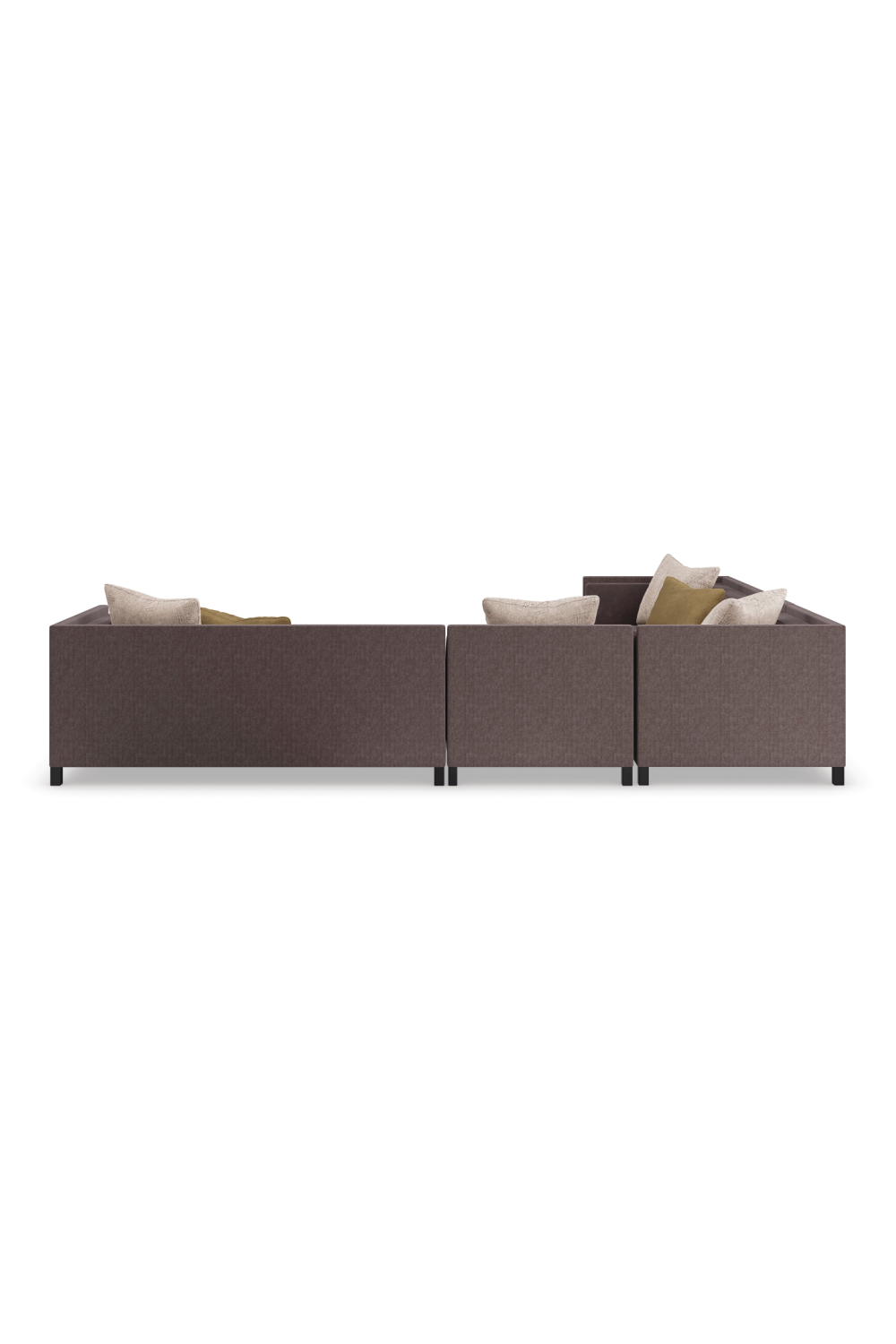 Brown Upholstered Sectional Chair | Caracole Tuxedo | Caracole.eu.com