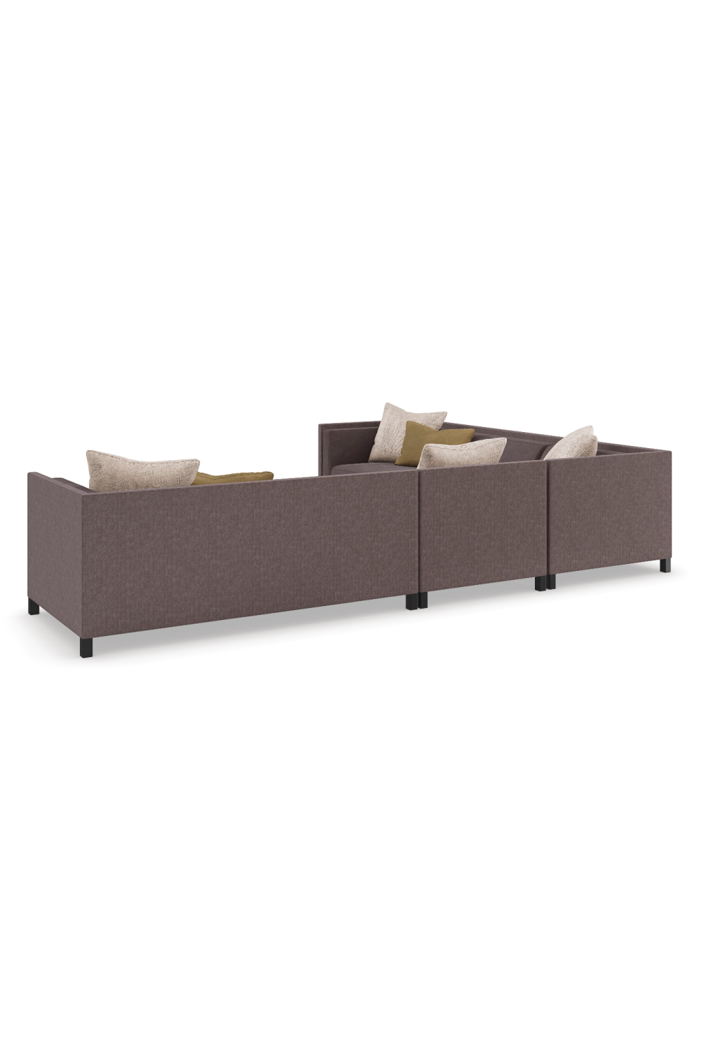 Brown Upholstered Sectional Chair | Caracole Tuxedo | Caracole.eu.com