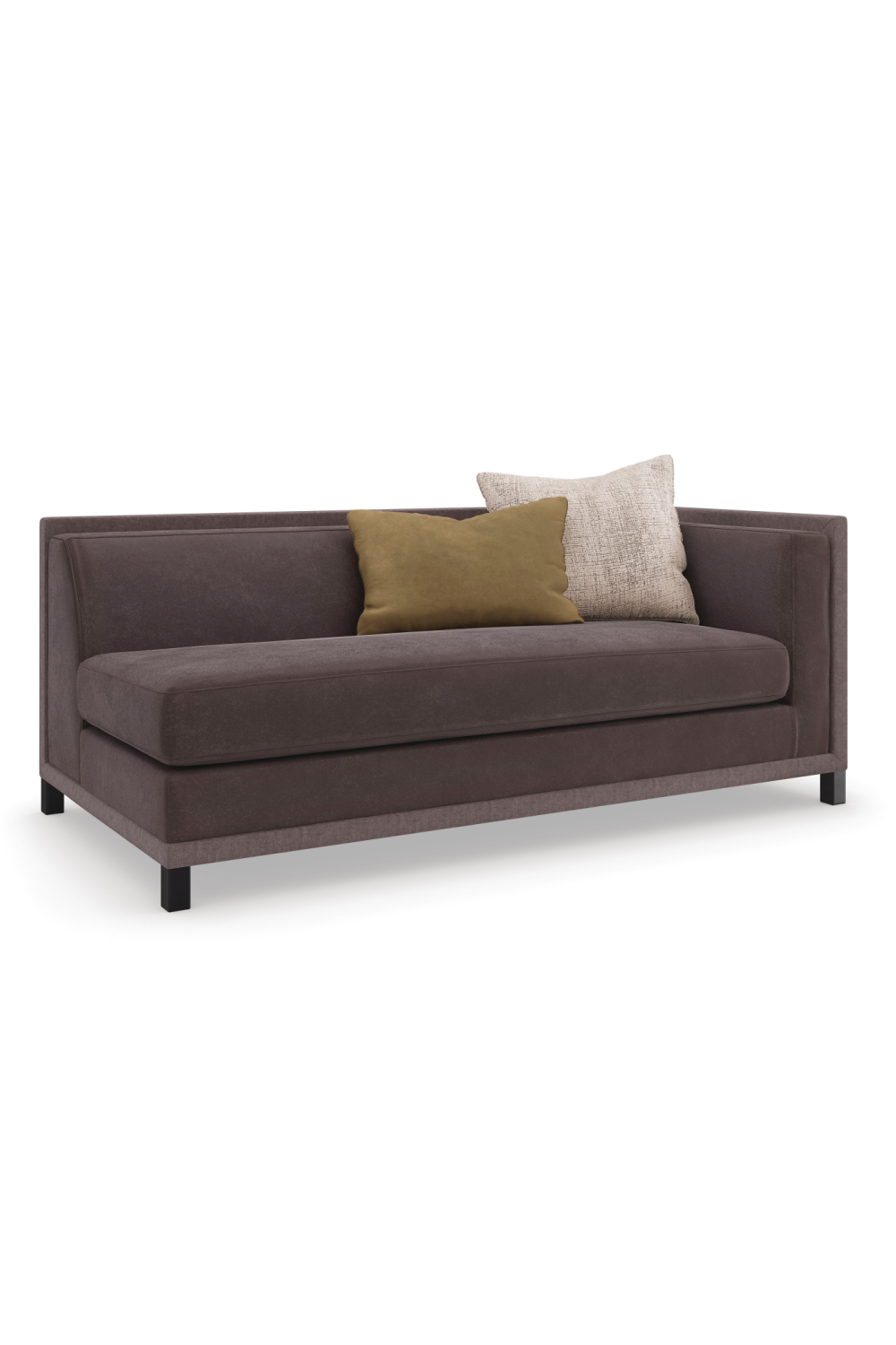 Brown Upholstered Sectional Chair | Caracole Tuxedo | Caracole.eu.com