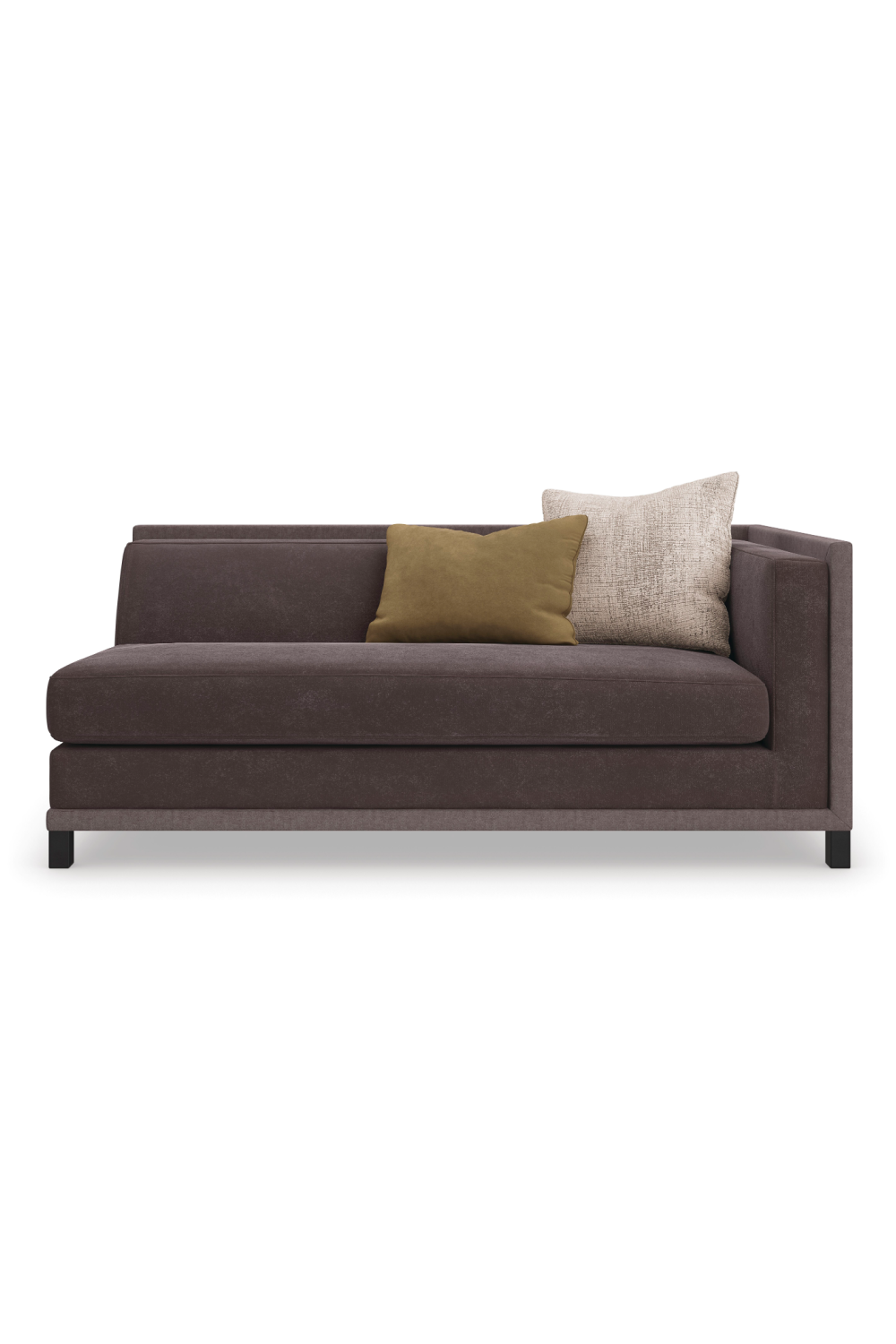 Brown Upholstered Sectional Chair | Caracole Tuxedo | Caracole.eu.com