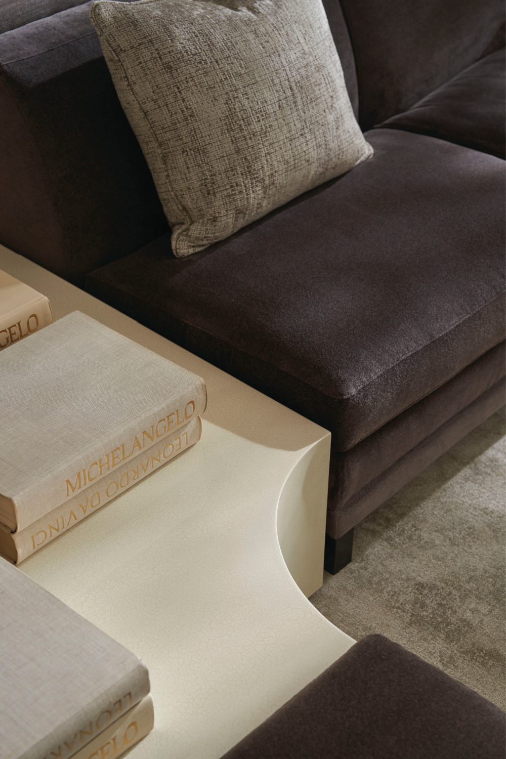Brown Upholstered Sectional Chair | Caracole Tuxedo | Caracole.eu.com