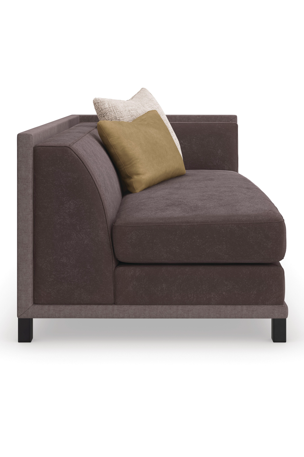 Brown Upholstered Sectional Chair | Caracole Tuxedo | Caracole.eu.com