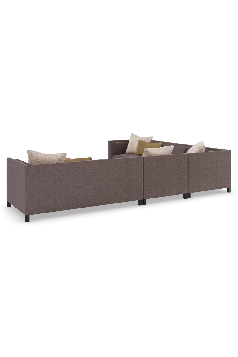 Brown Upholstered Sectional Chair | Caracole Tuxedo | Caracole.eu.com