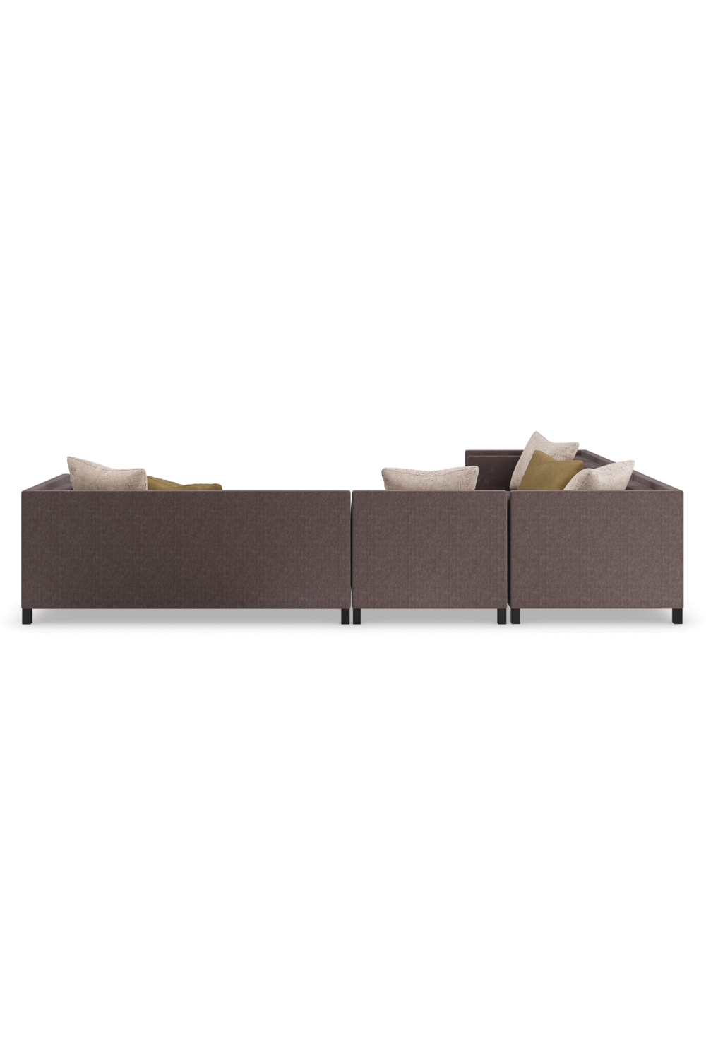 Brown Upholstered Sectional Chair | Caracole Tuxedo | Caracole.eu.com