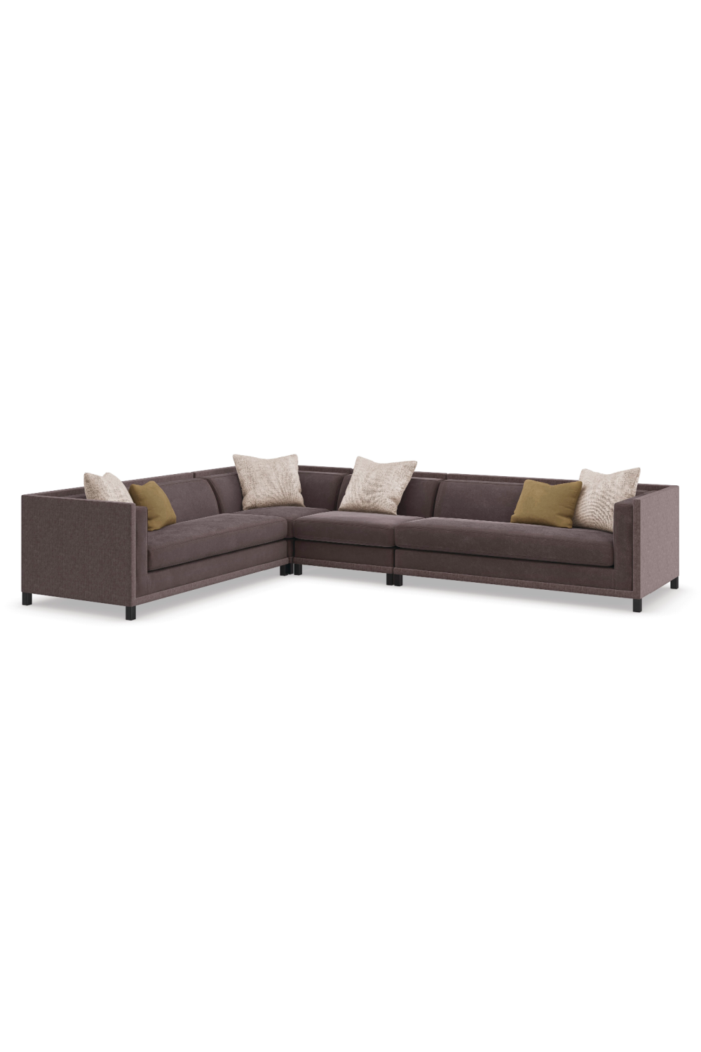 Brown Upholstered Sectional Chair | Caracole Tuxedo | Caracole.eu.com