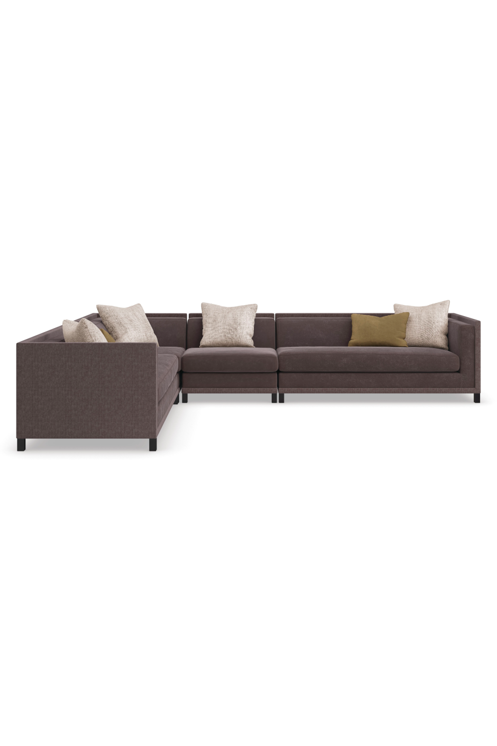 Brown Upholstered Sectional Chair | Caracole Tuxedo | Caracole.eu.com