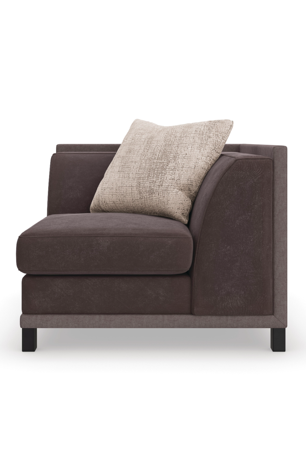 Brown Upholstered Sectional Chair | Caracole Tuxedo | Caracole.eu.com