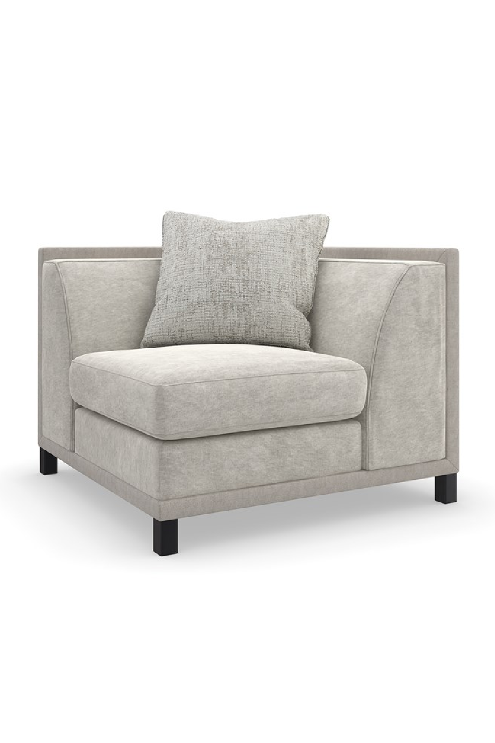 Light Gray Sectional Chair | Caracole Tuxedo | Caracole.eu.com