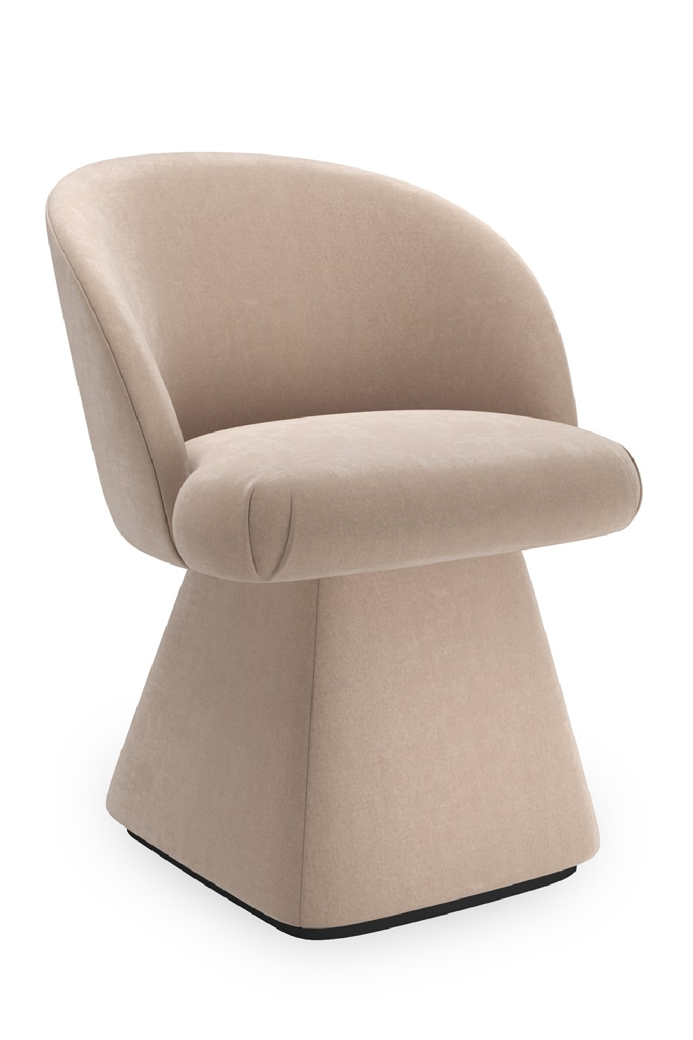 Taupe Velvet Swivel Chair | Caracole Vuelta | Caracole.EU.com
