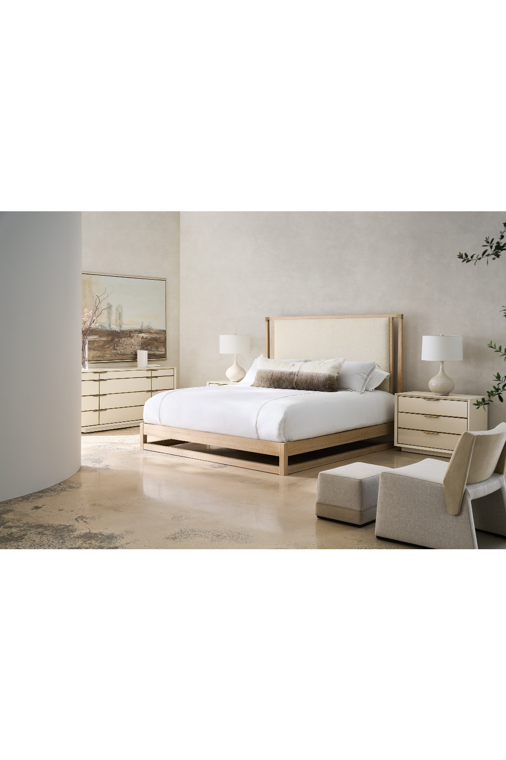 Gray Tweed Ottoman | Caracole Et Voila | Caracole.eu.com