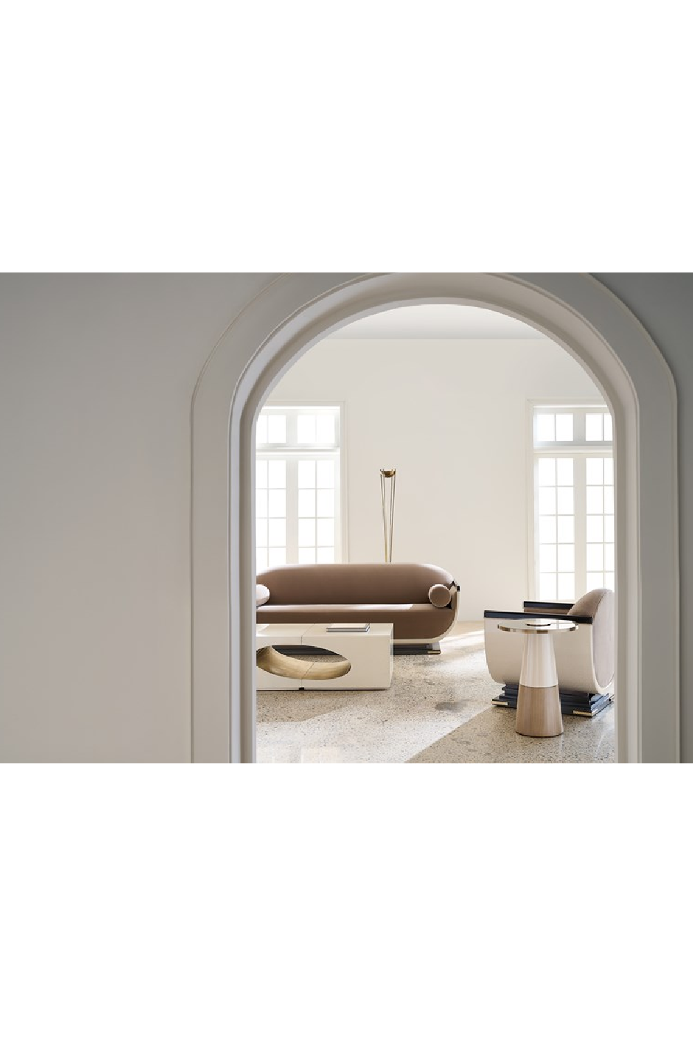 Scooped Frame Accent Chair | Caracole Helena | Caracole.eu.com