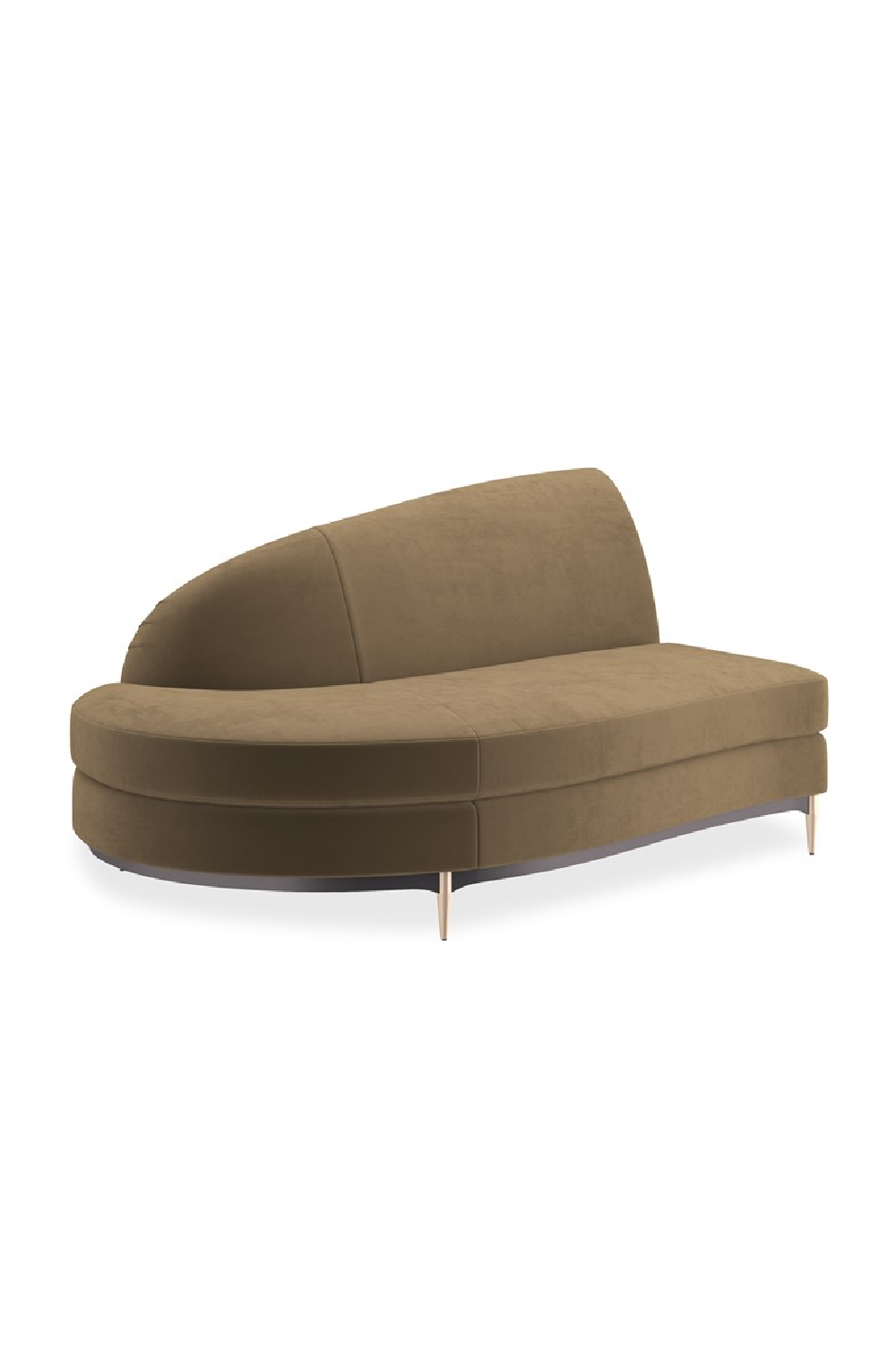 Brown Velvet Sectional Sofa | Caracole Three's Company | Caracole.eu.com