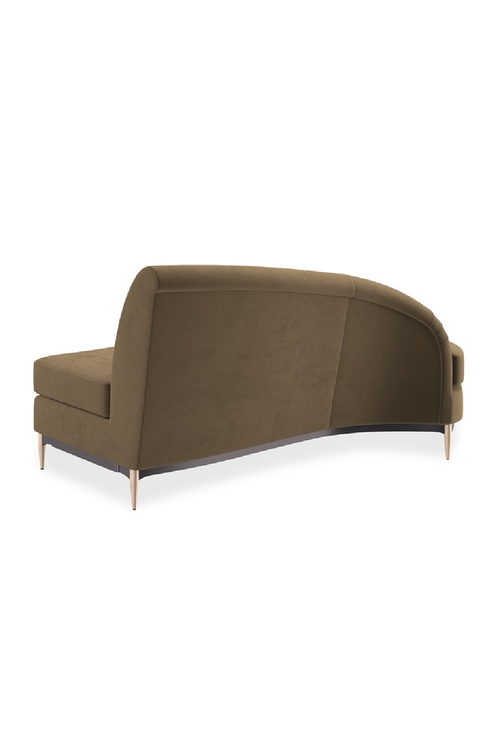 Brown Velvet Sectional Sofa | Caracole Three's Company | Caracole.eu.com