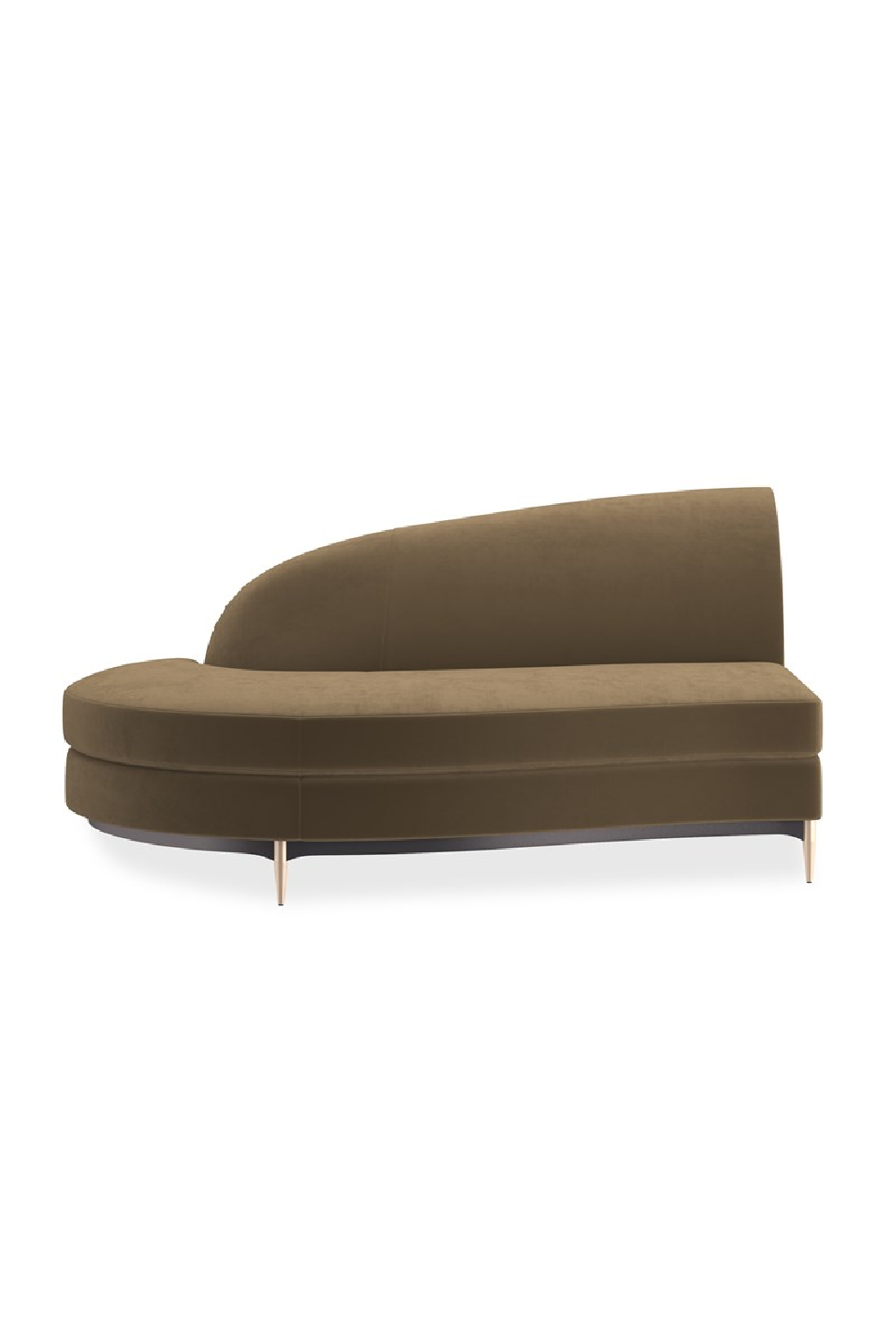 Brown Velvet Sectional Sofa | Caracole Three's Company | Caracole.eu.com