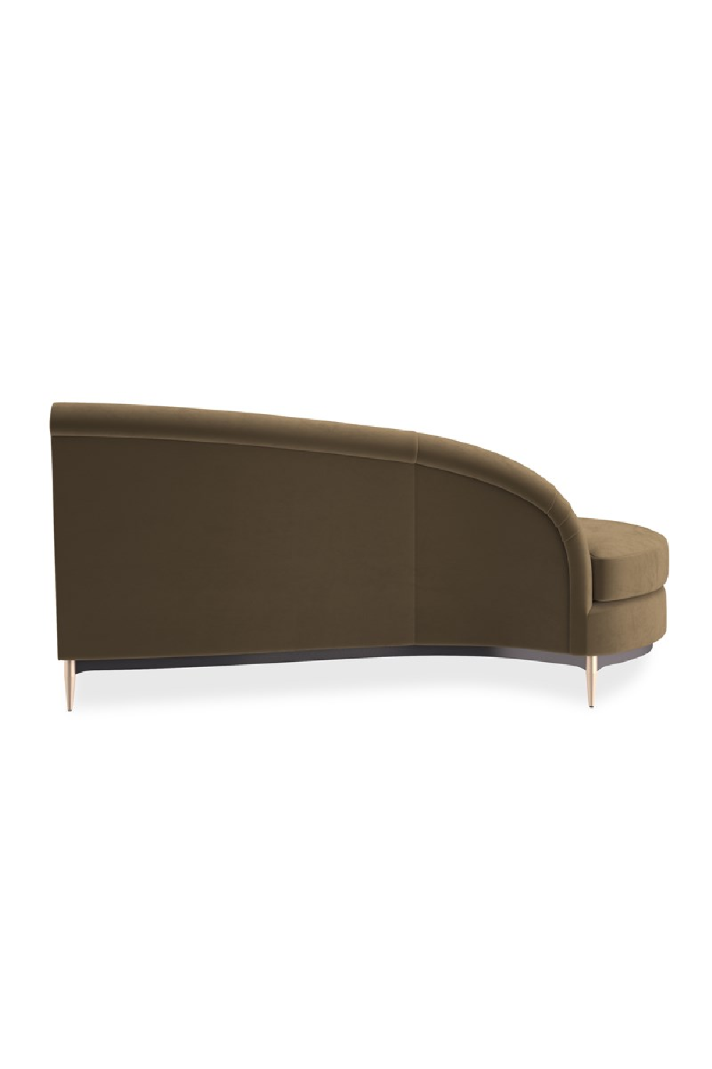 Brown Velvet Sectional Sofa | Caracole Three's Company | Caracole.eu.com