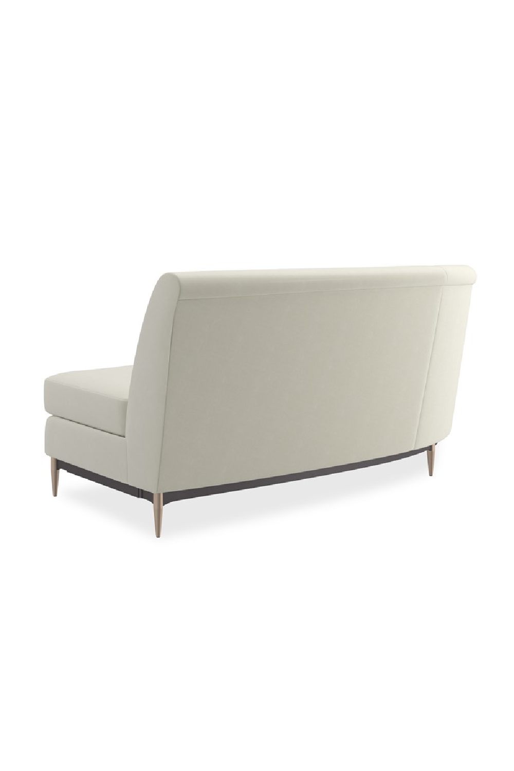 White Velvet Sectional Sofa | Caracole Three's Company | Caracole.eu.com