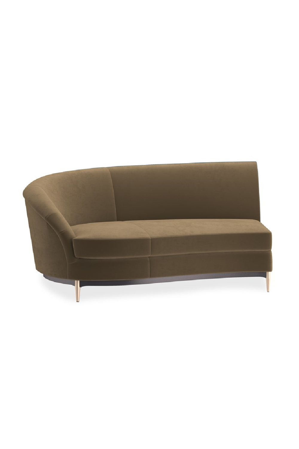 Brown Velvet Sectional Sofa | Caracole Three's Company | Caracole.eu.com