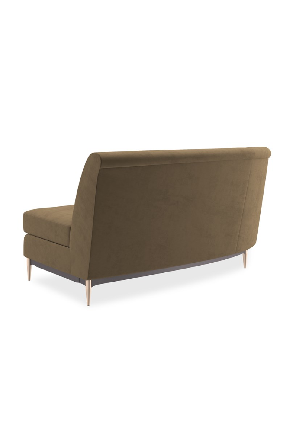 Brown Velvet Sectional Sofa | Caracole Three's Company | Caracole.eu.com