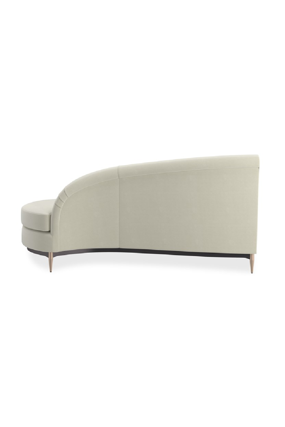 White Velvet Sectional Sofa | Caracole Three's Company | Caracole.eu.com