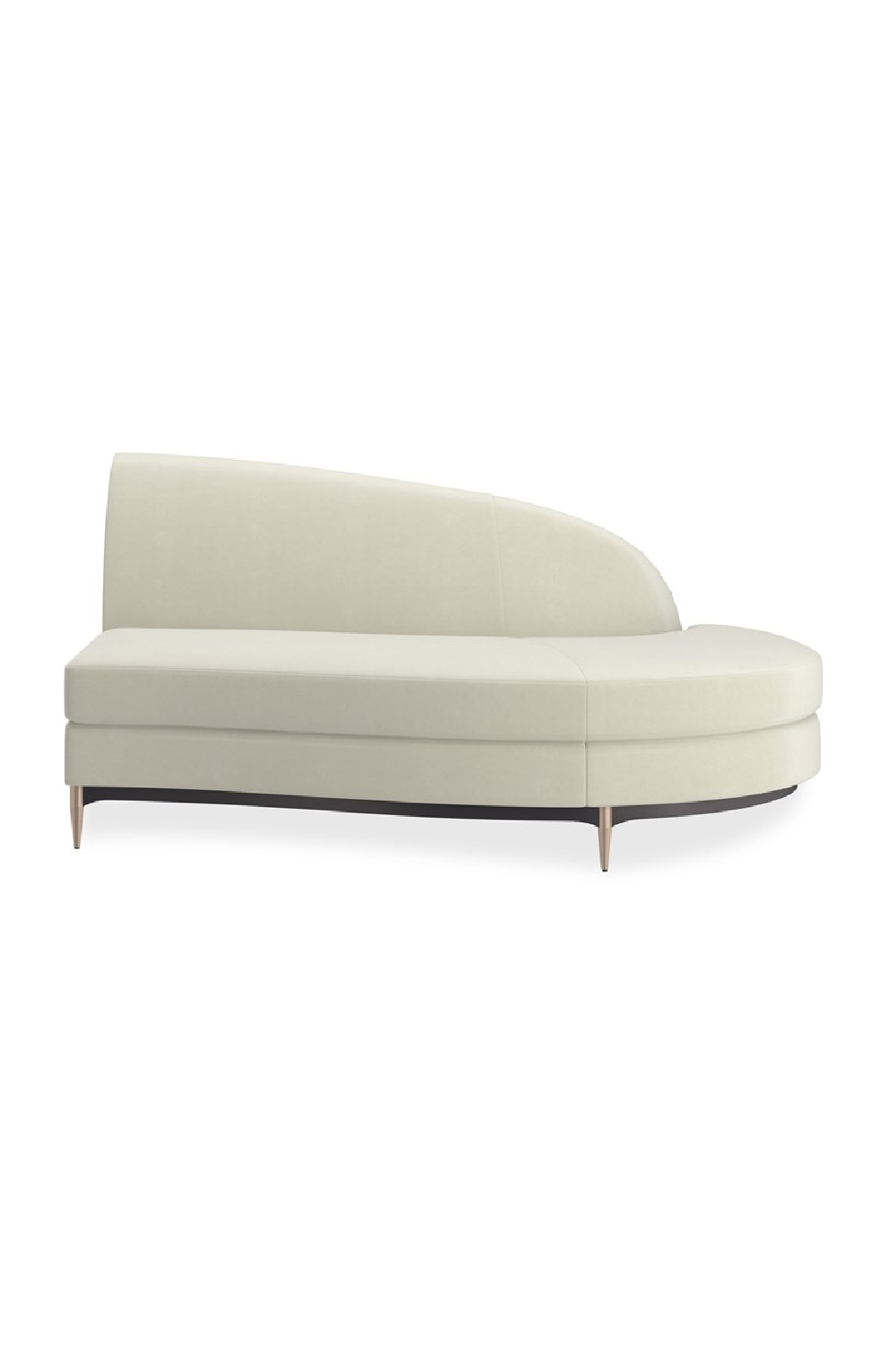 White Velvet Sectional Sofa | Caracole Three's Company | Caracole.eu.com